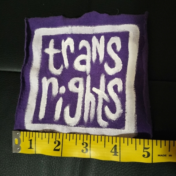 Small Purple Trans Rights Patch - Picture 3 of 4